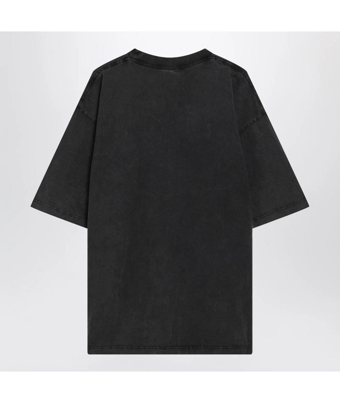 BALENCIAGA Черная хлопковая футболка, фото 2