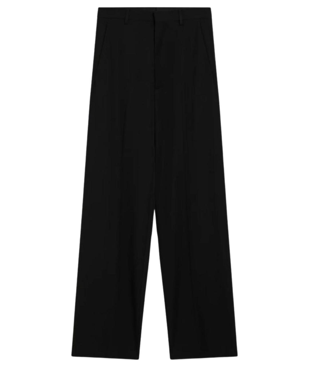 BALENCIAGA Черные шерстяные прямые брюки, фото 1