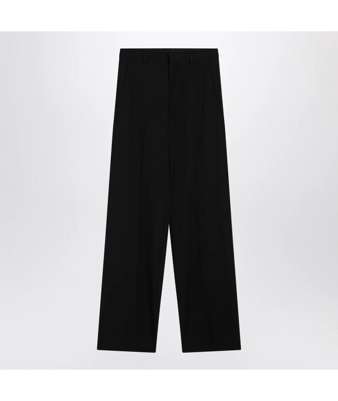 BALENCIAGA Черные шерстяные прямые брюки, фото 3