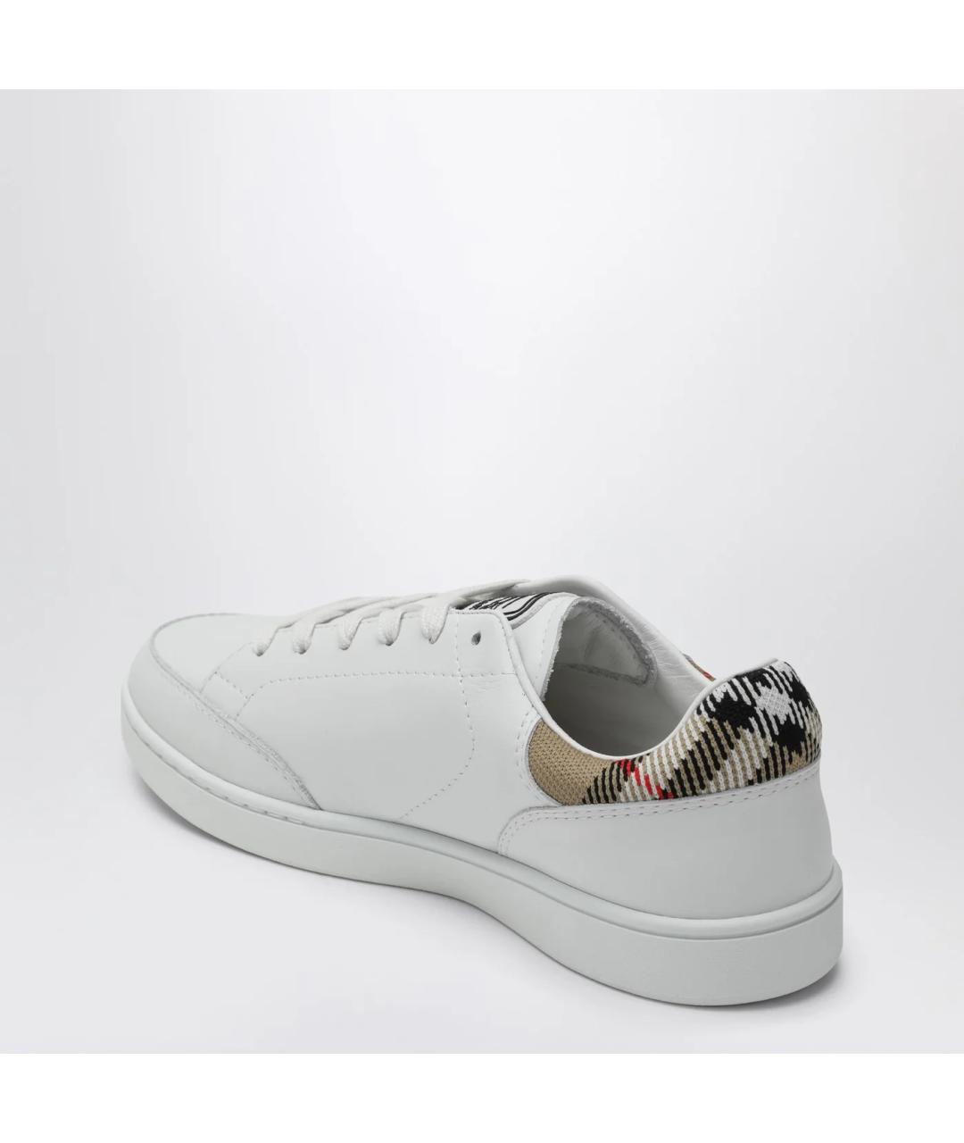 BURBERRY Белые кожаные кеды, фото 2