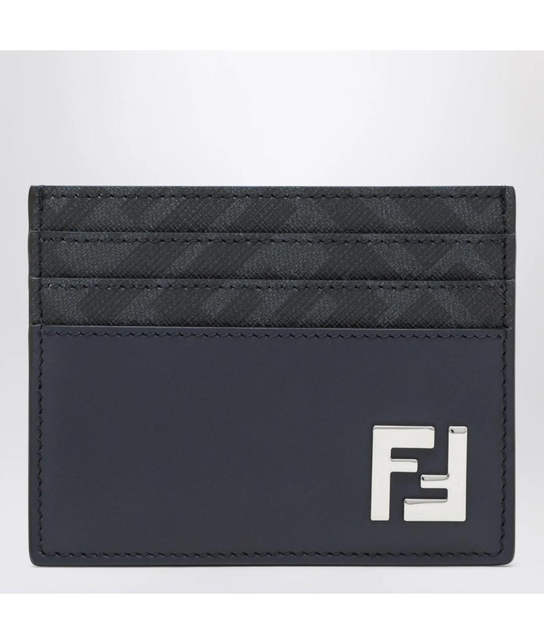 FENDI Синий кожаный кардхолдер, фото 3