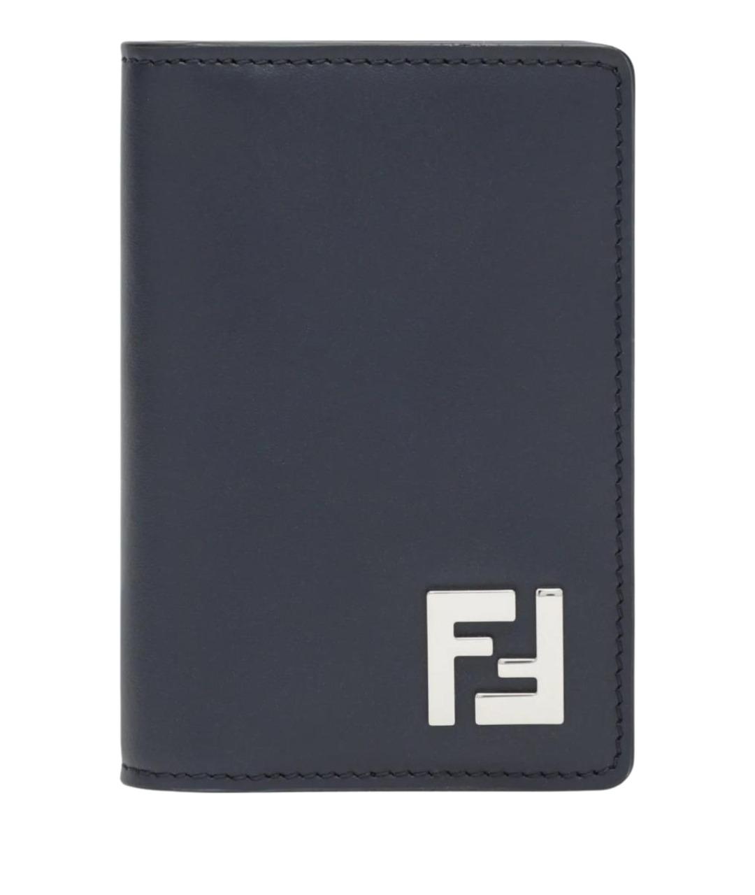 FENDI Синий кожаный кардхолдер, фото 1