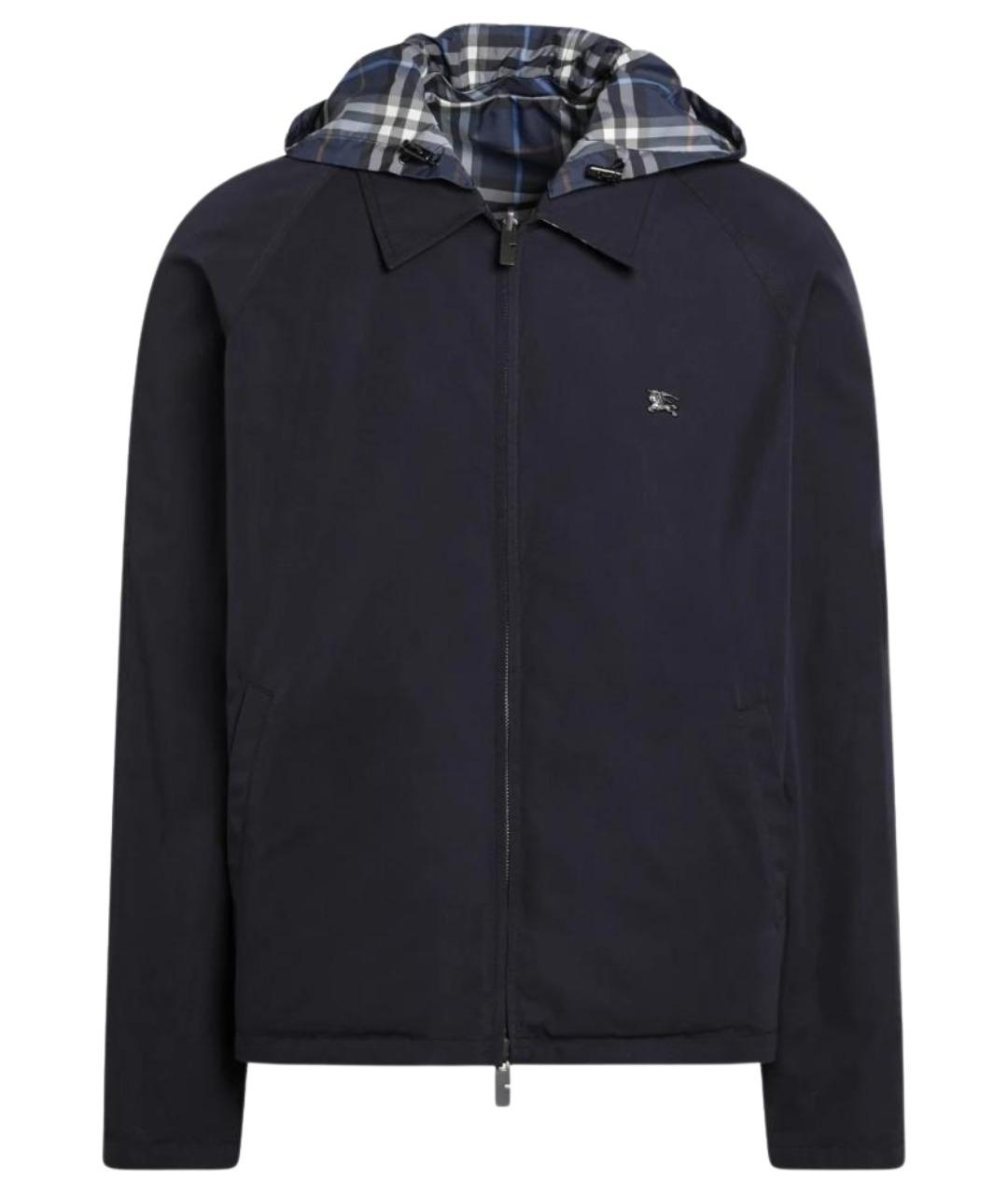 BURBERRY Темно-синяя хлопковая куртка, фото 1