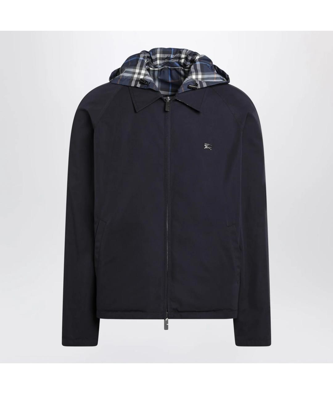BURBERRY Темно-синяя хлопковая куртка, фото 3
