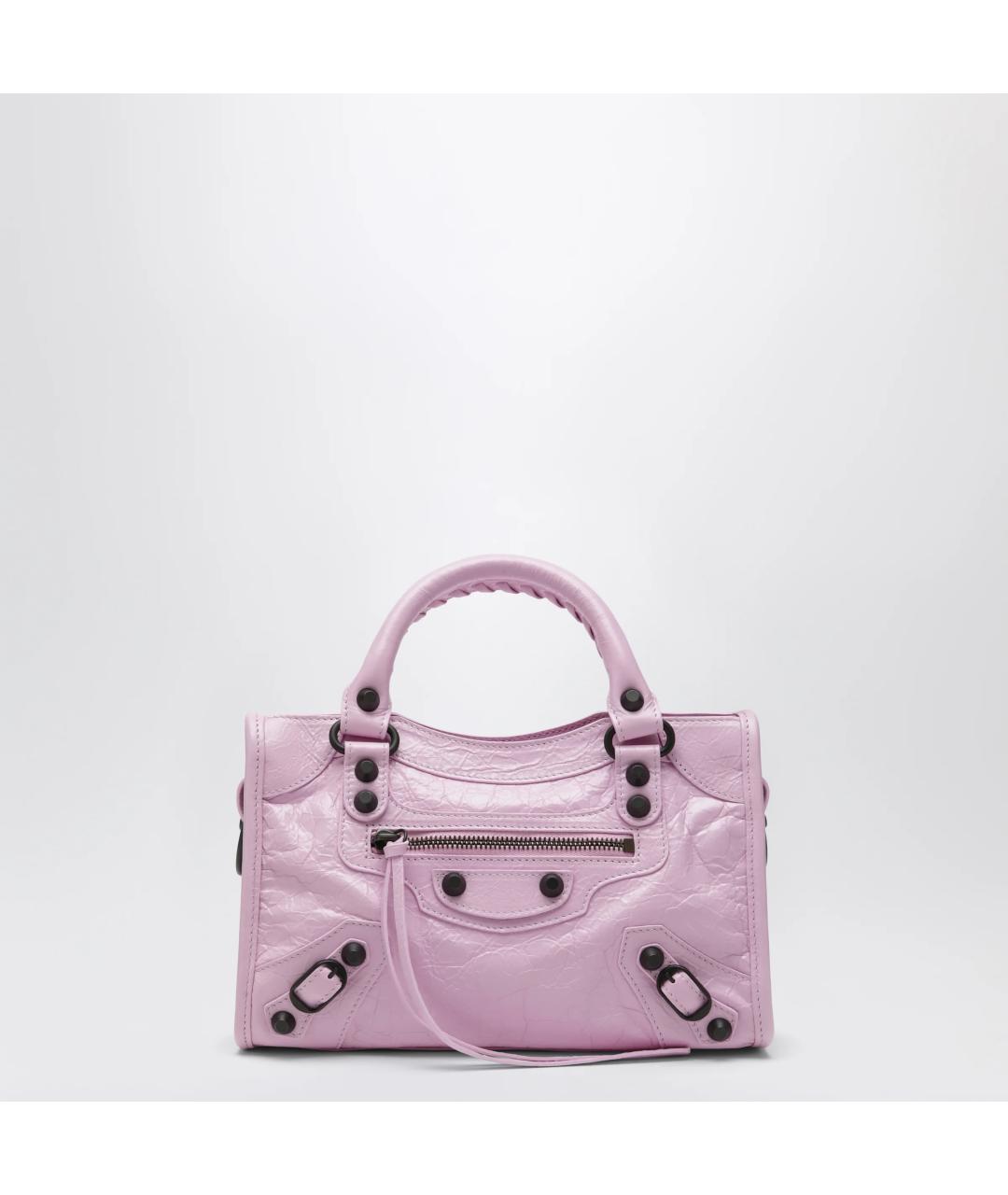 BALENCIAGA Розовая кожаная сумка тоут, фото 3