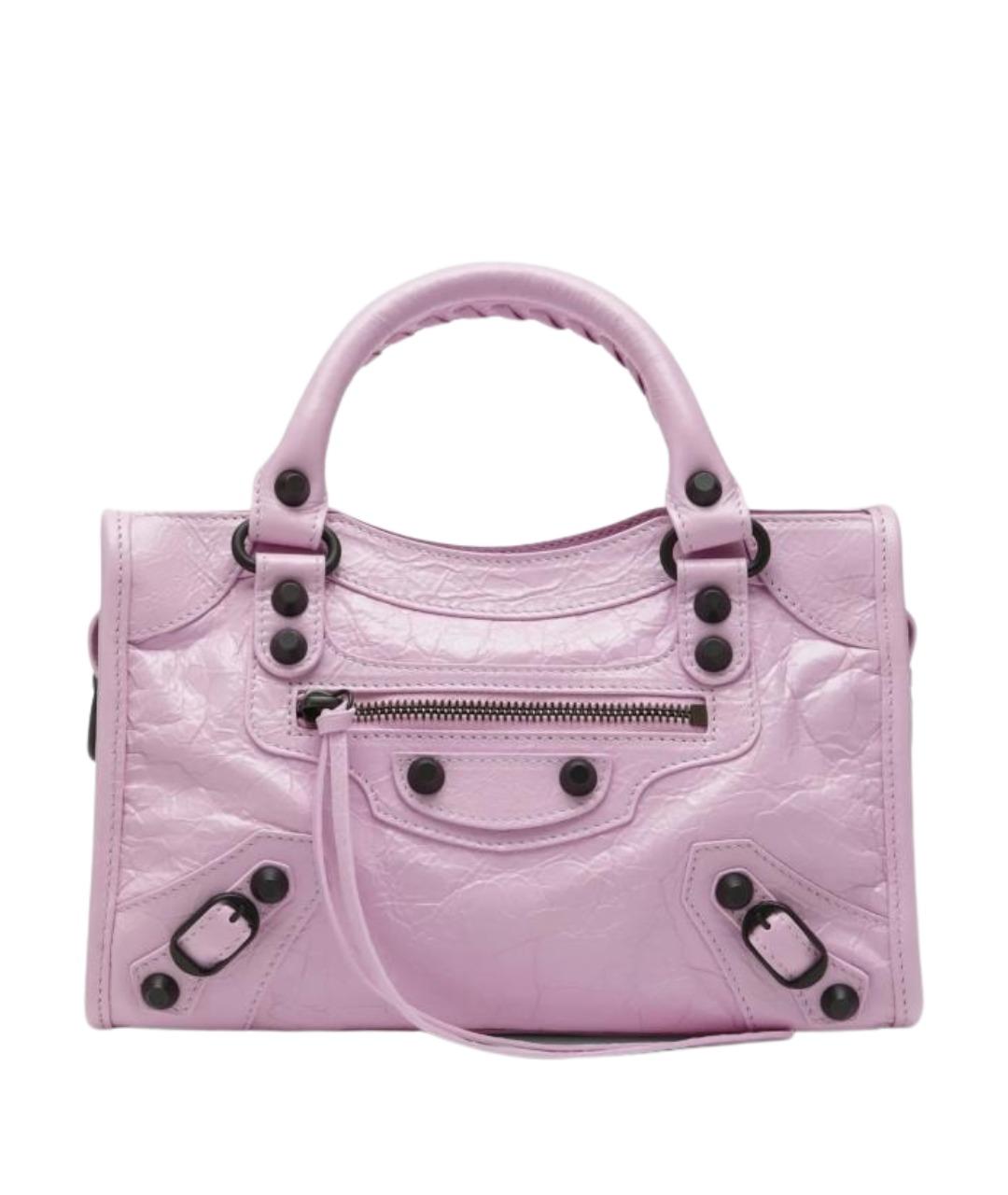 BALENCIAGA Розовая кожаная сумка тоут, фото 1