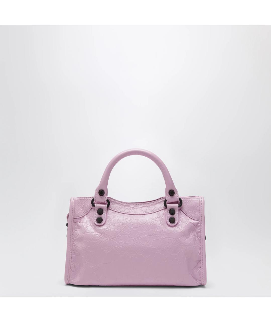 BALENCIAGA Розовая кожаная сумка тоут, фото 2