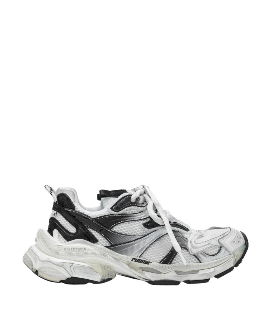 BALENCIAGA Белые синтетические низкие кроссовки / кеды, фото 1