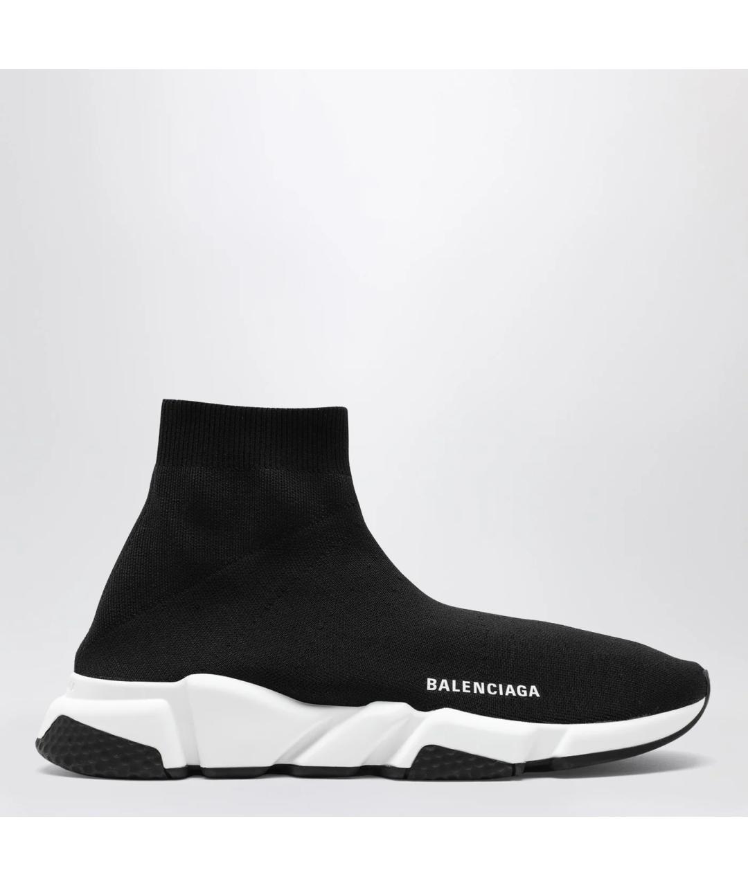 BALENCIAGA Черные текстильные высокие кроссовки / кеды, фото 3