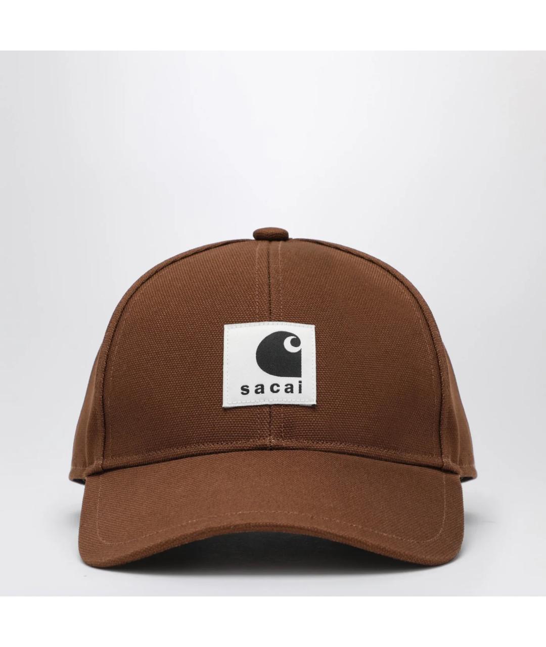 SACAI Коричневая хлопковая кепка/бейсболка, фото 3