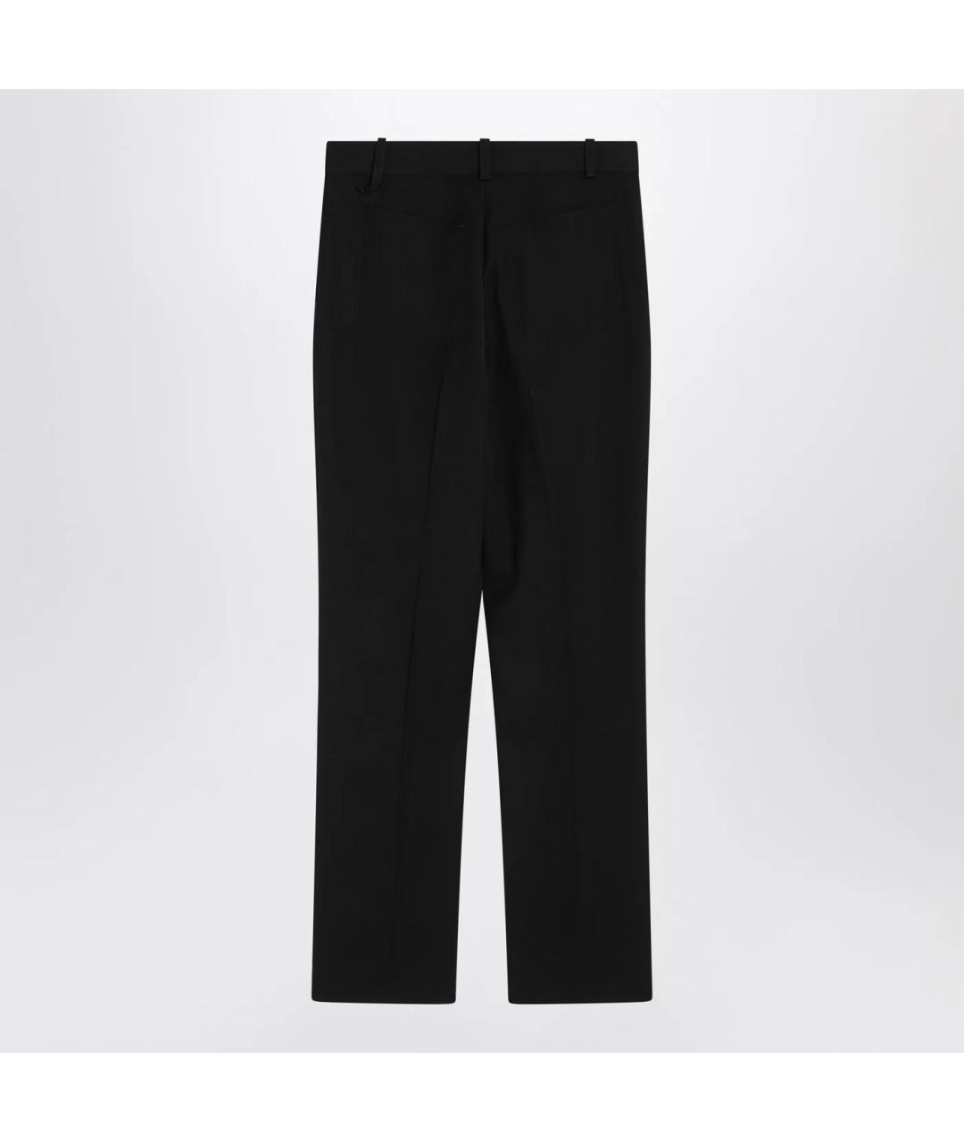 JACQUEMUS Черные хлопковые прямые брюки, фото 2