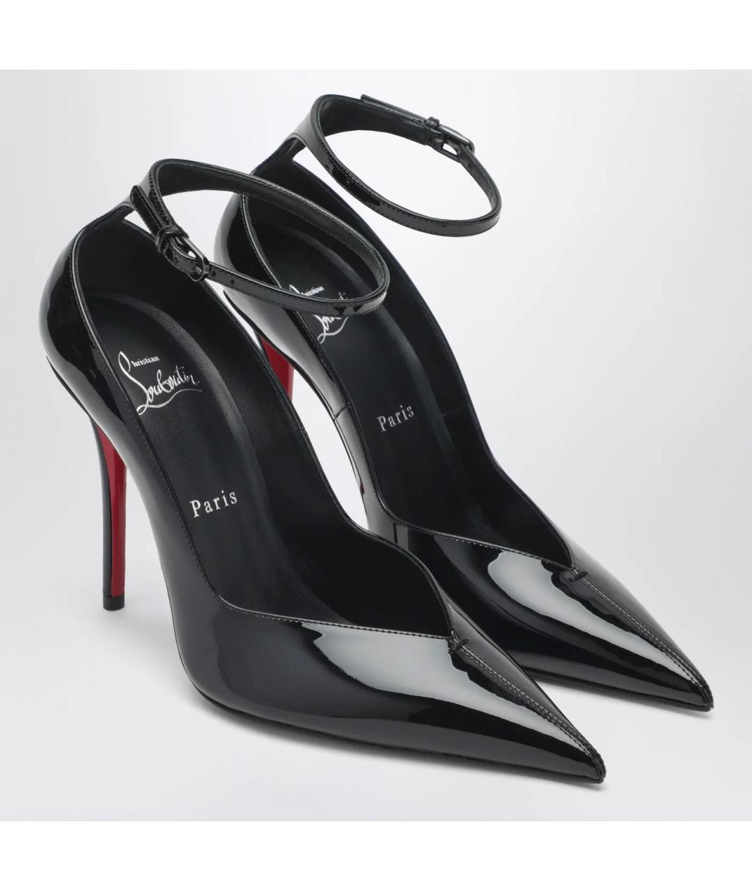 CHRISTIAN LOUBOUTIN Черные туфли из лакированной кожи, фото 2