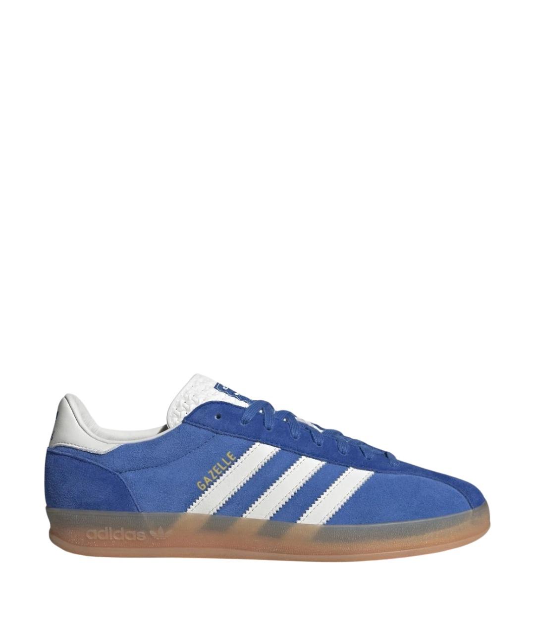 ADIDAS Синие замшевые низкие кроссовки / кеды, фото 1