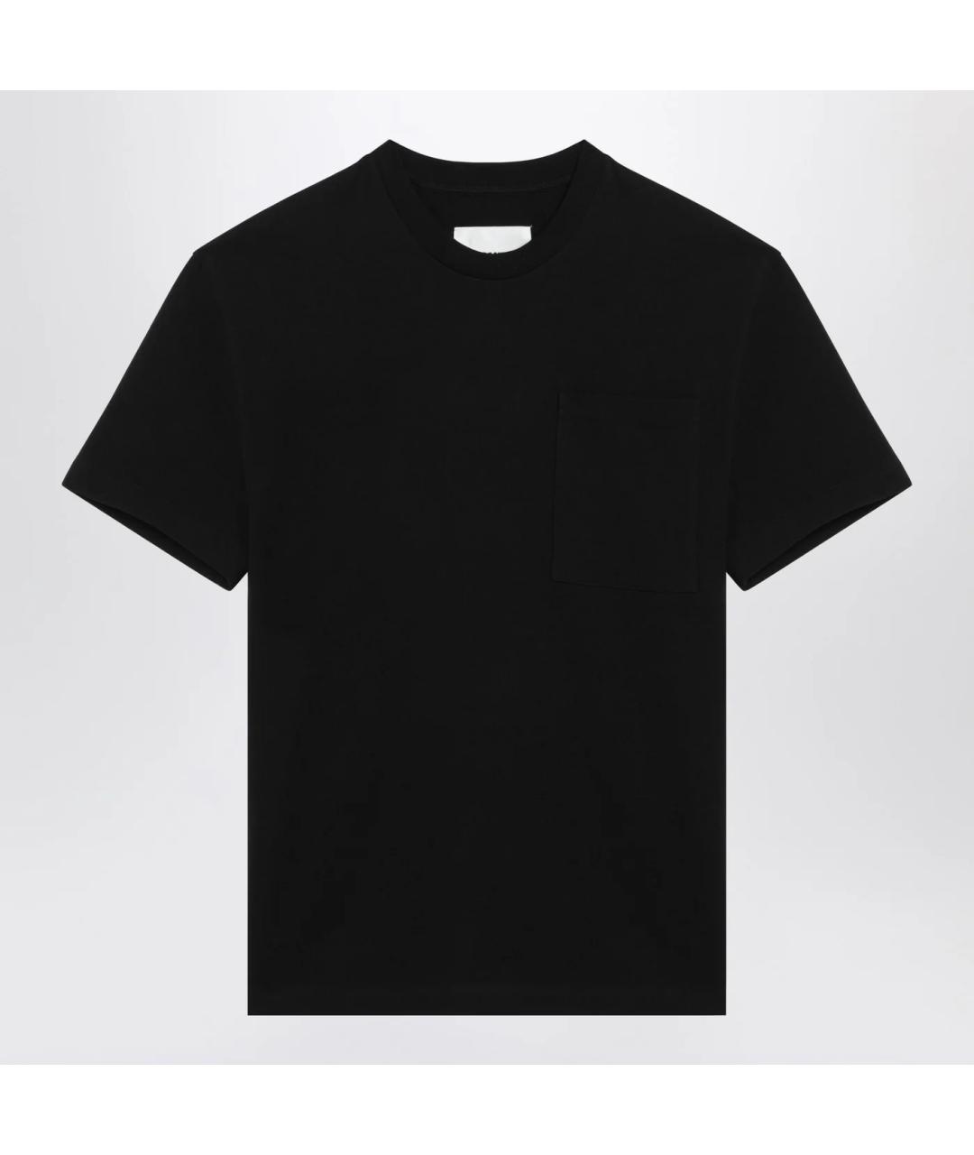 JIL SANDER Черная хлопковая футболка, фото 3