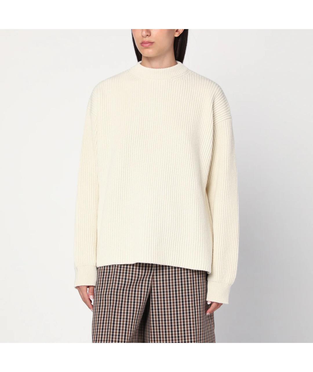 JIL SANDER Белый шерстяной джемпер / свитер, фото 1