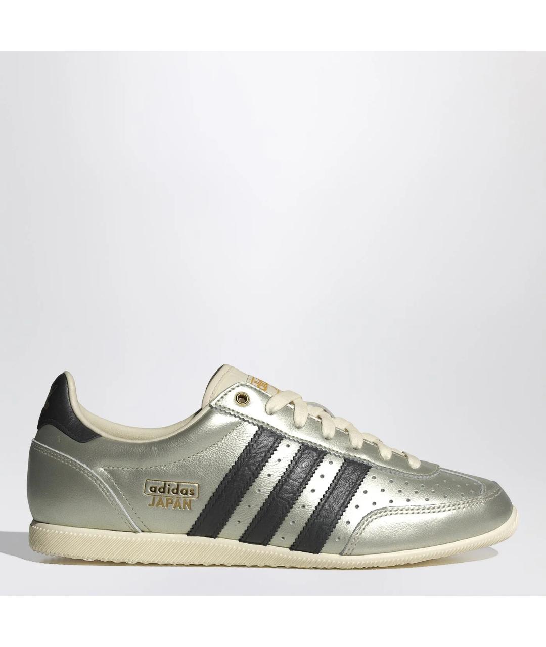 ADIDAS Серебряные кожаные кеды, фото 3