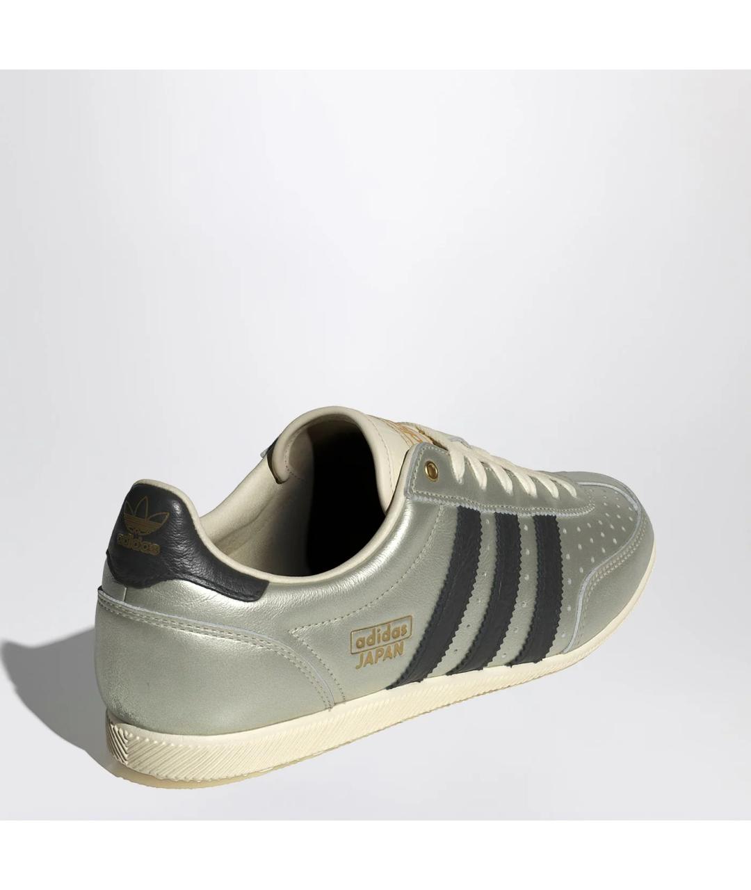 ADIDAS Серебряные кожаные кеды, фото 2