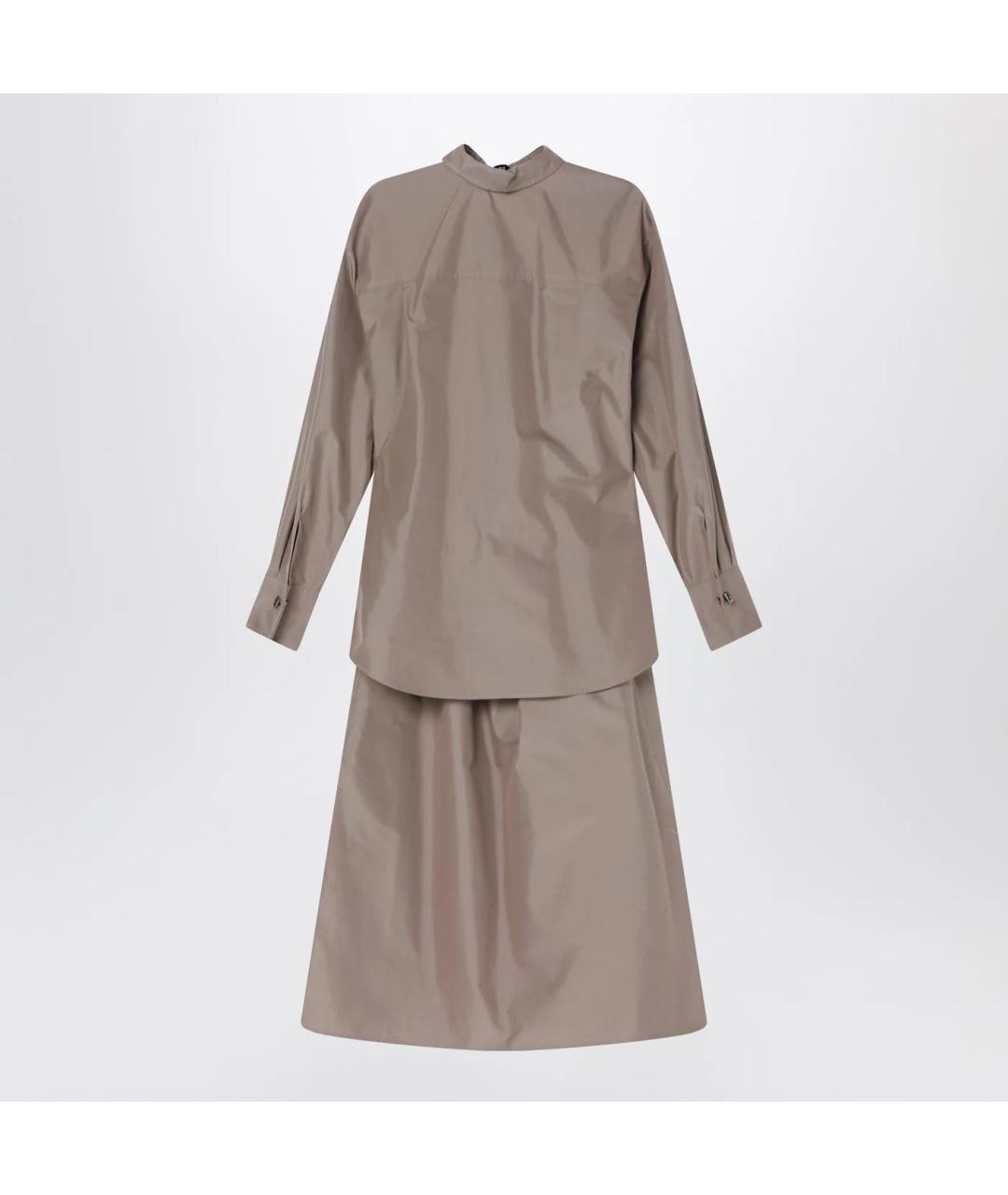 FENDI Бежевое хлопковое повседневное платье, фото 2