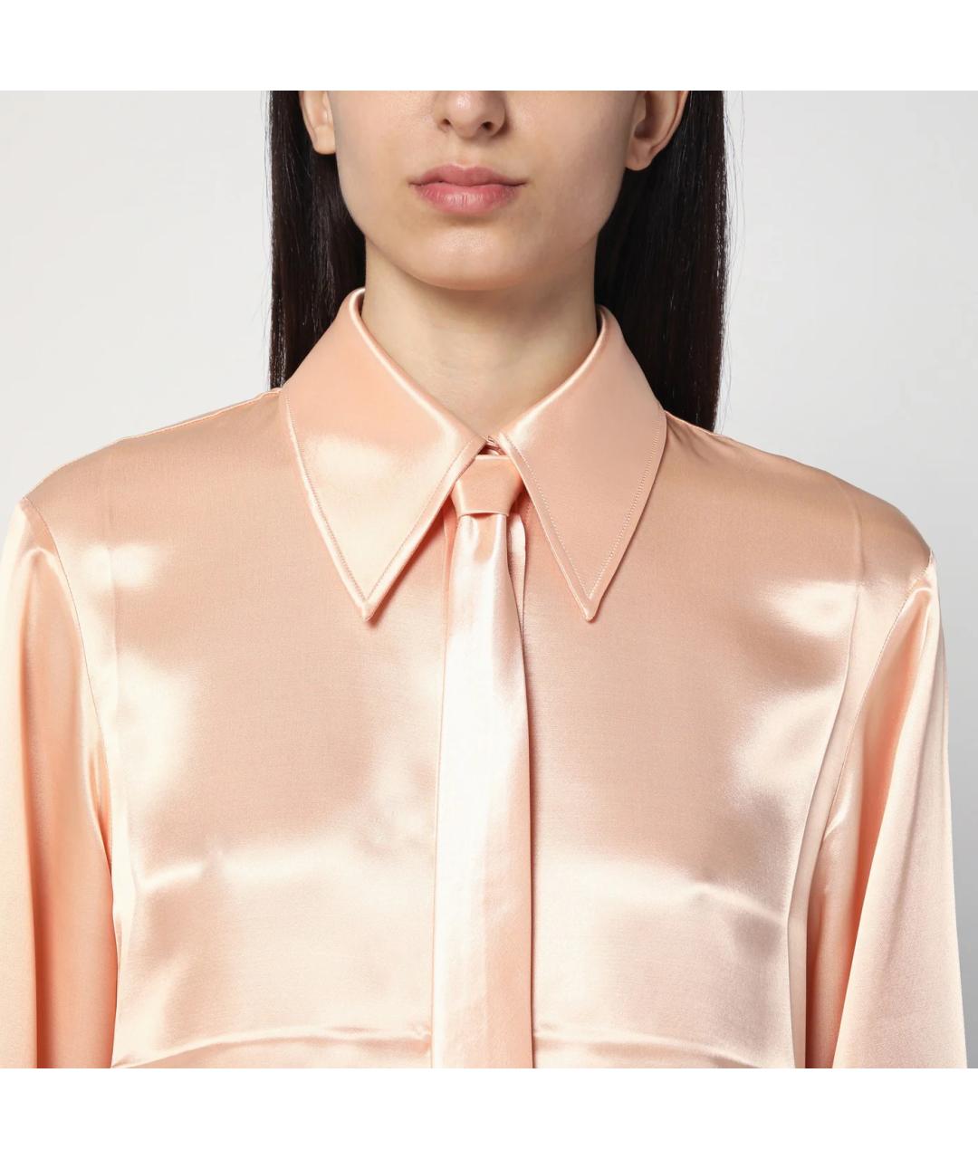 JIL SANDER Розовая шелковая рубашка, фото 2