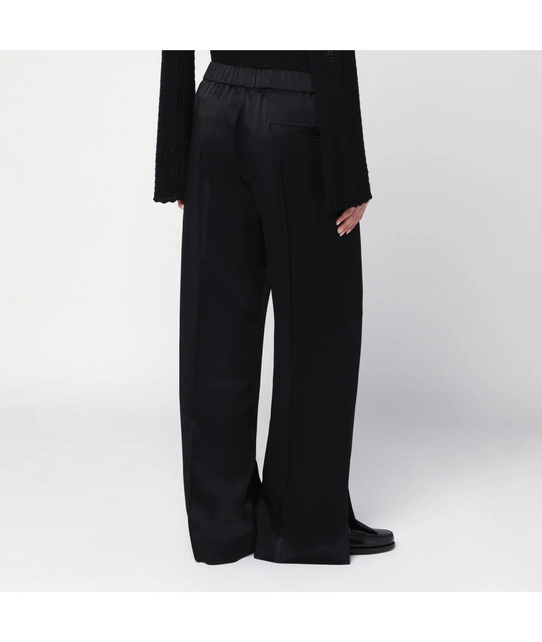 JIL SANDER Черные ацетатные прямые брюки, фото 3