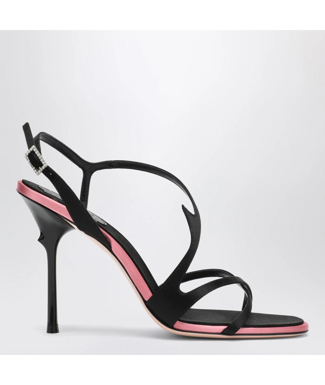 ROGER VIVIER Черные текстильные босоножки, фото 3
