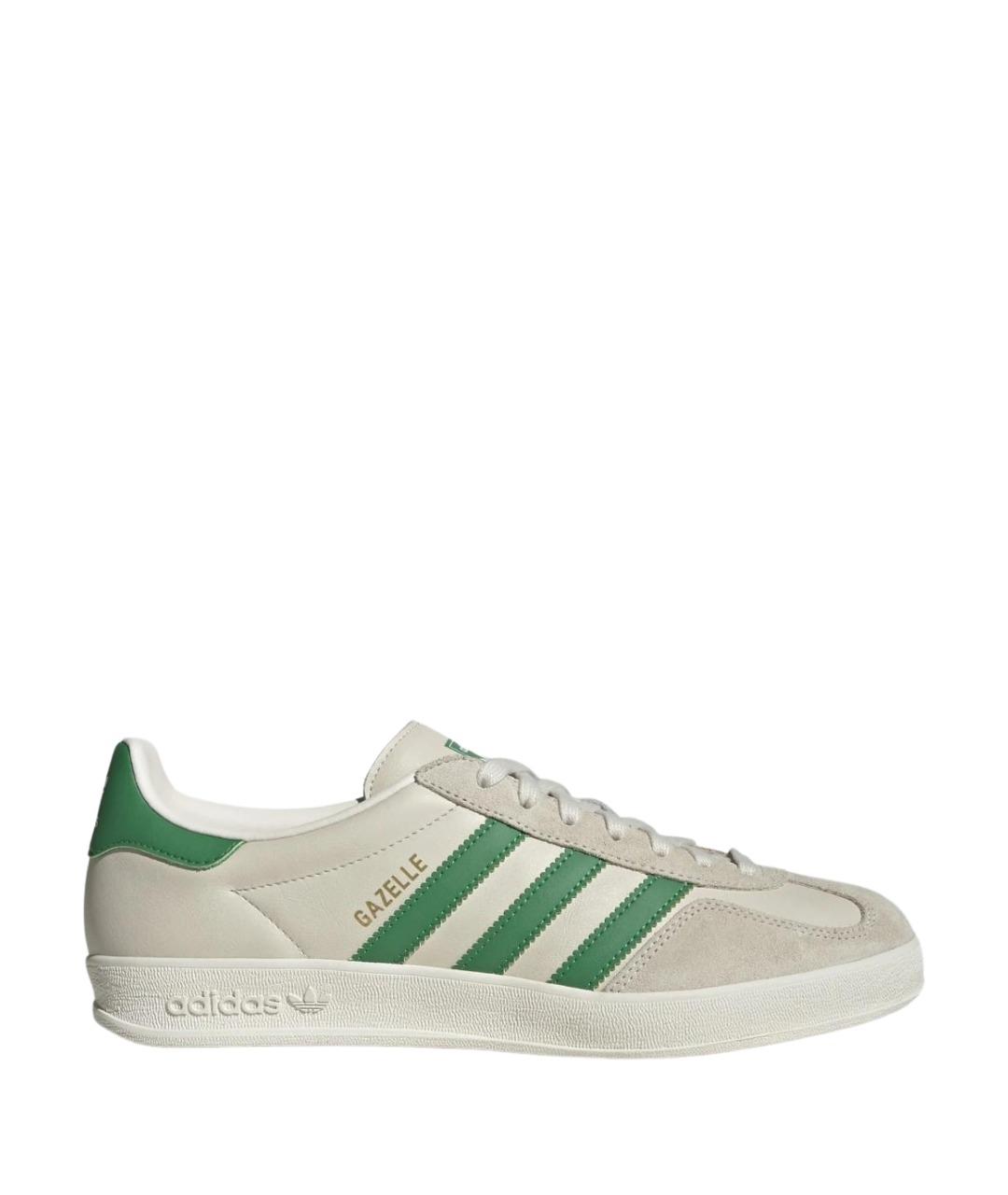 ADIDAS Бежевые кожаные низкие кроссовки / кеды, фото 1