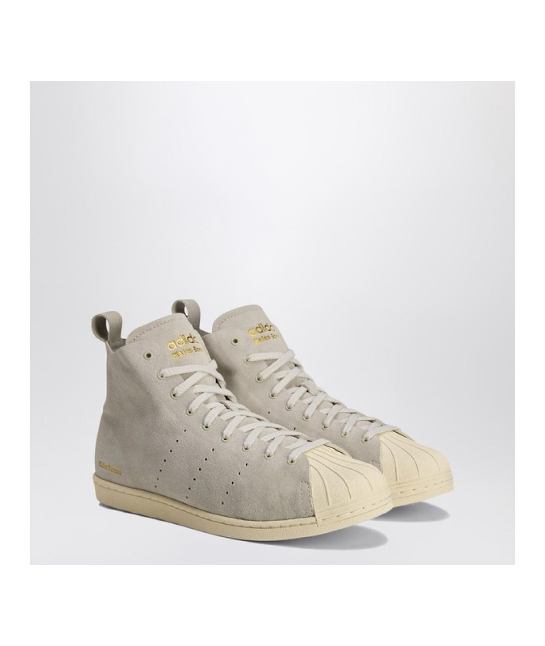 ADIDAS Серые замшевые высокие кроссовки / кеды, фото 3