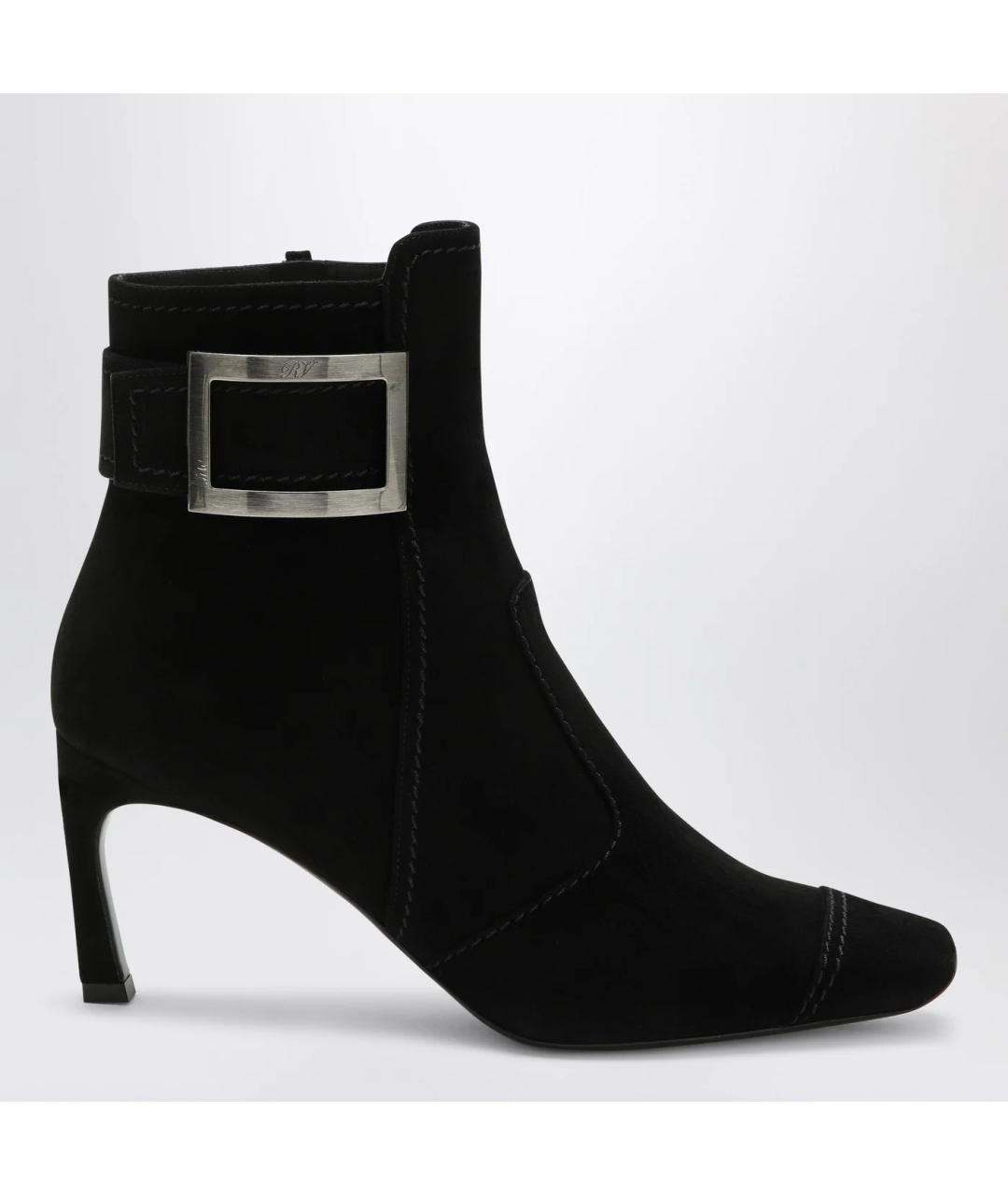 ROGER VIVIER Черные замшевые ботильоны, фото 3