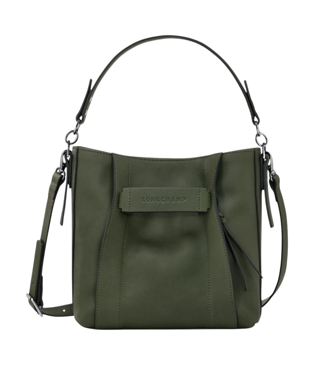 LONGCHAMP Зеленая кожаная сумка через плечо, фото 1
