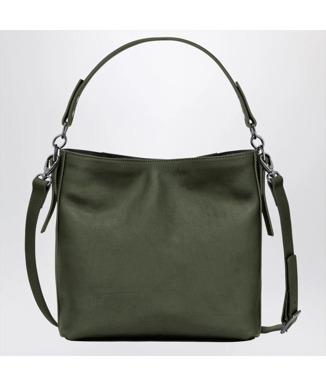 LONGCHAMP Зеленая кожаная сумка через плечо, фото 2