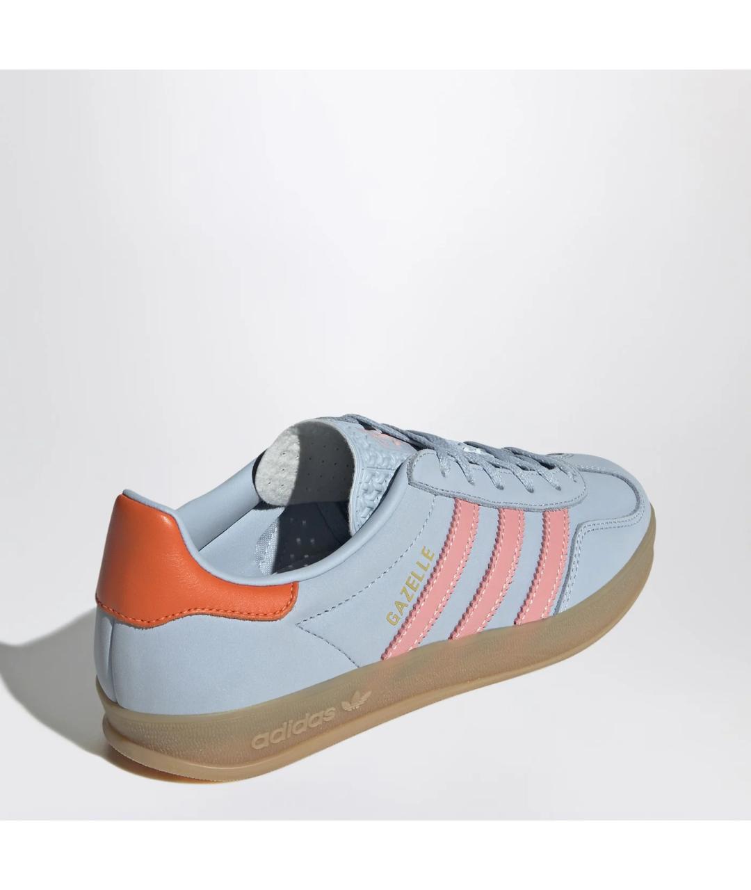 ADIDAS Голубые кожаные кеды, фото 2