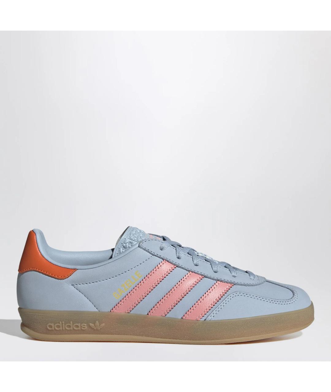 ADIDAS Голубые кожаные кеды, фото 3