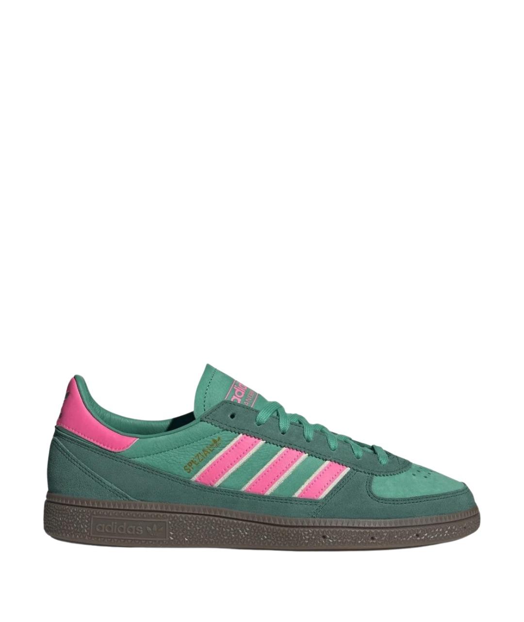 ADIDAS Зеленые замшевые низкие кроссовки / кеды, фото 1