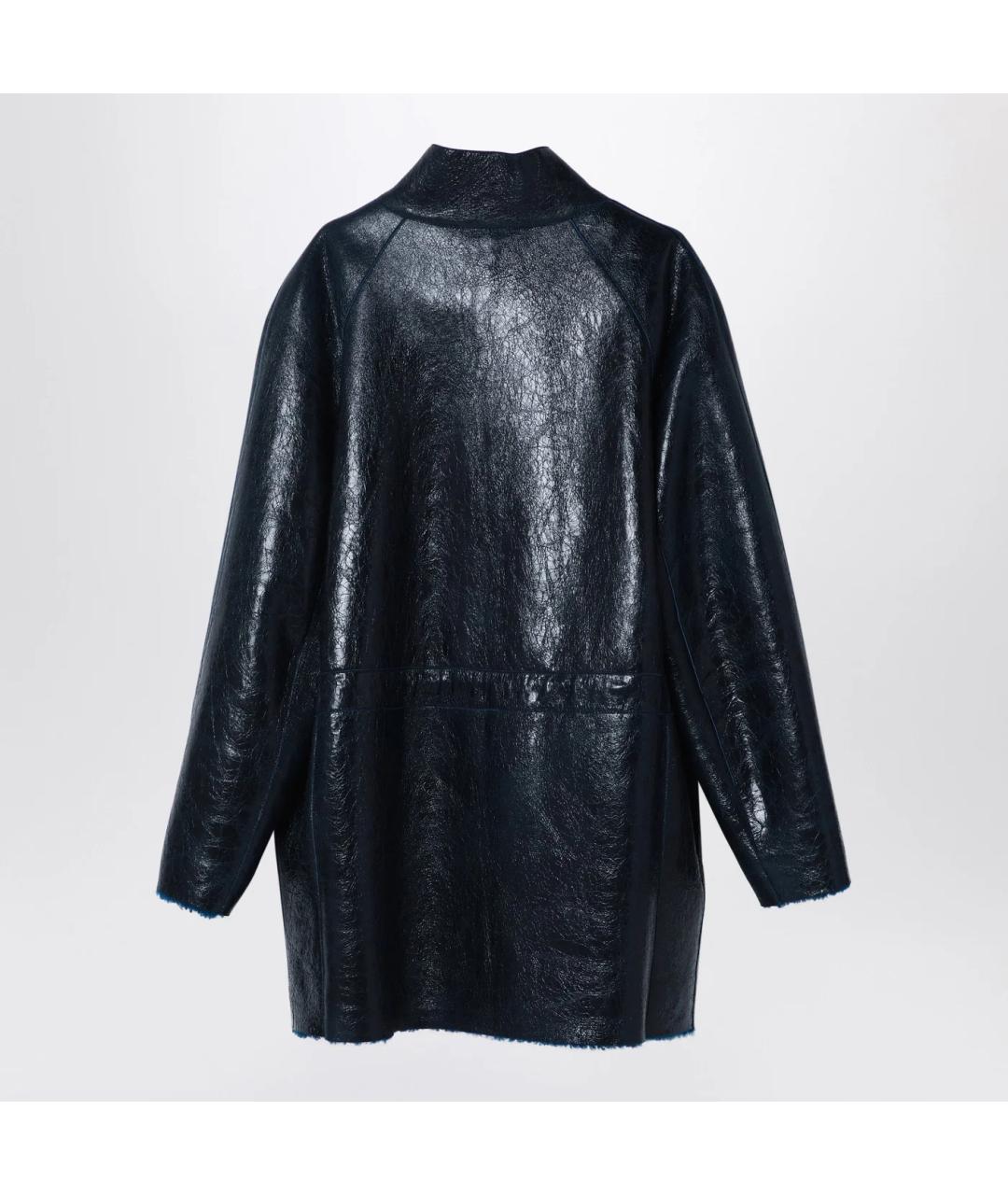FENDI Синяя кожаная куртка, фото 2