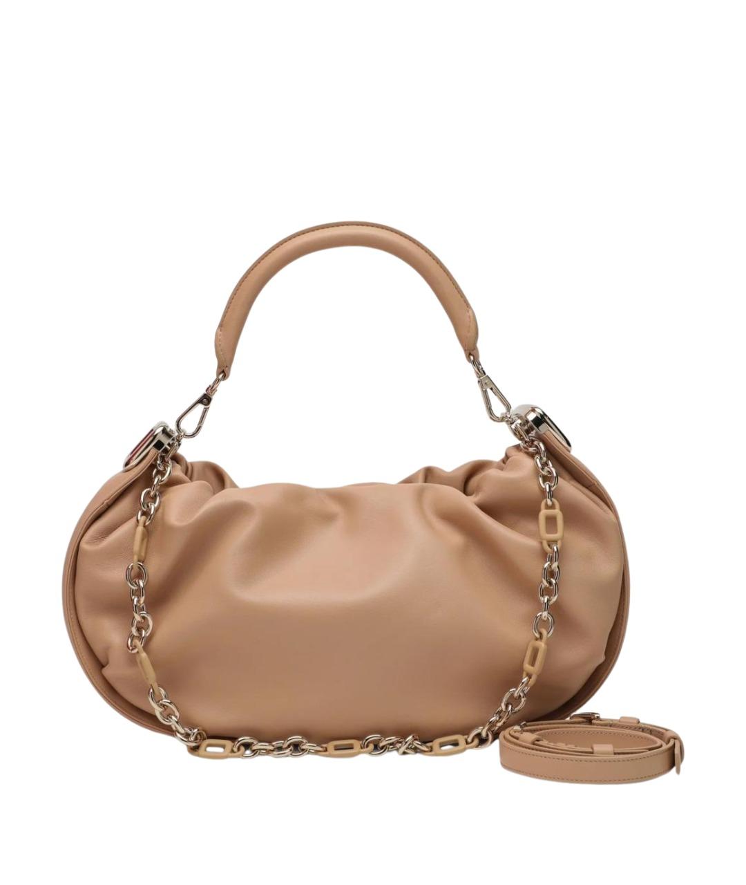 ROGER VIVIER Бежевая кожаная сумка через плечо, фото 1