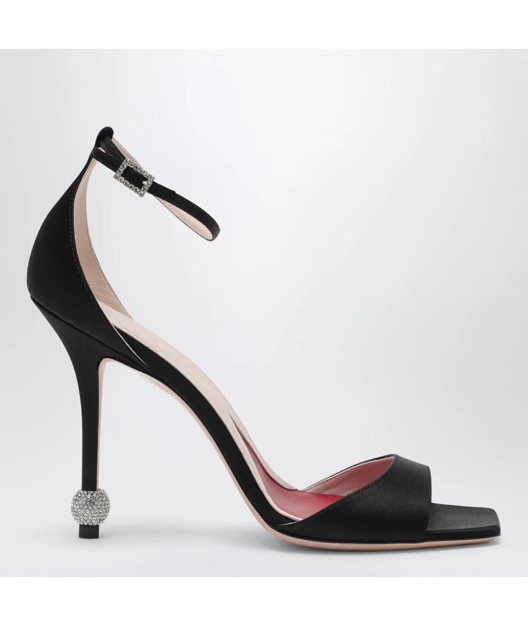 ROGER VIVIER Черные текстильные босоножки, фото 3