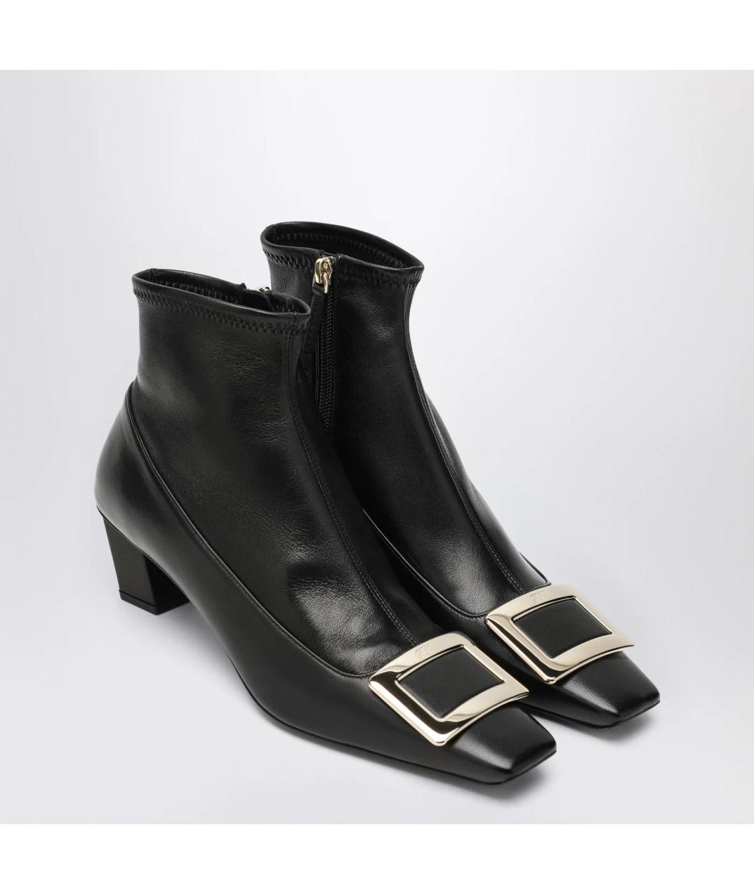 ROGER VIVIER Черные кожаные ботильоны, фото 2