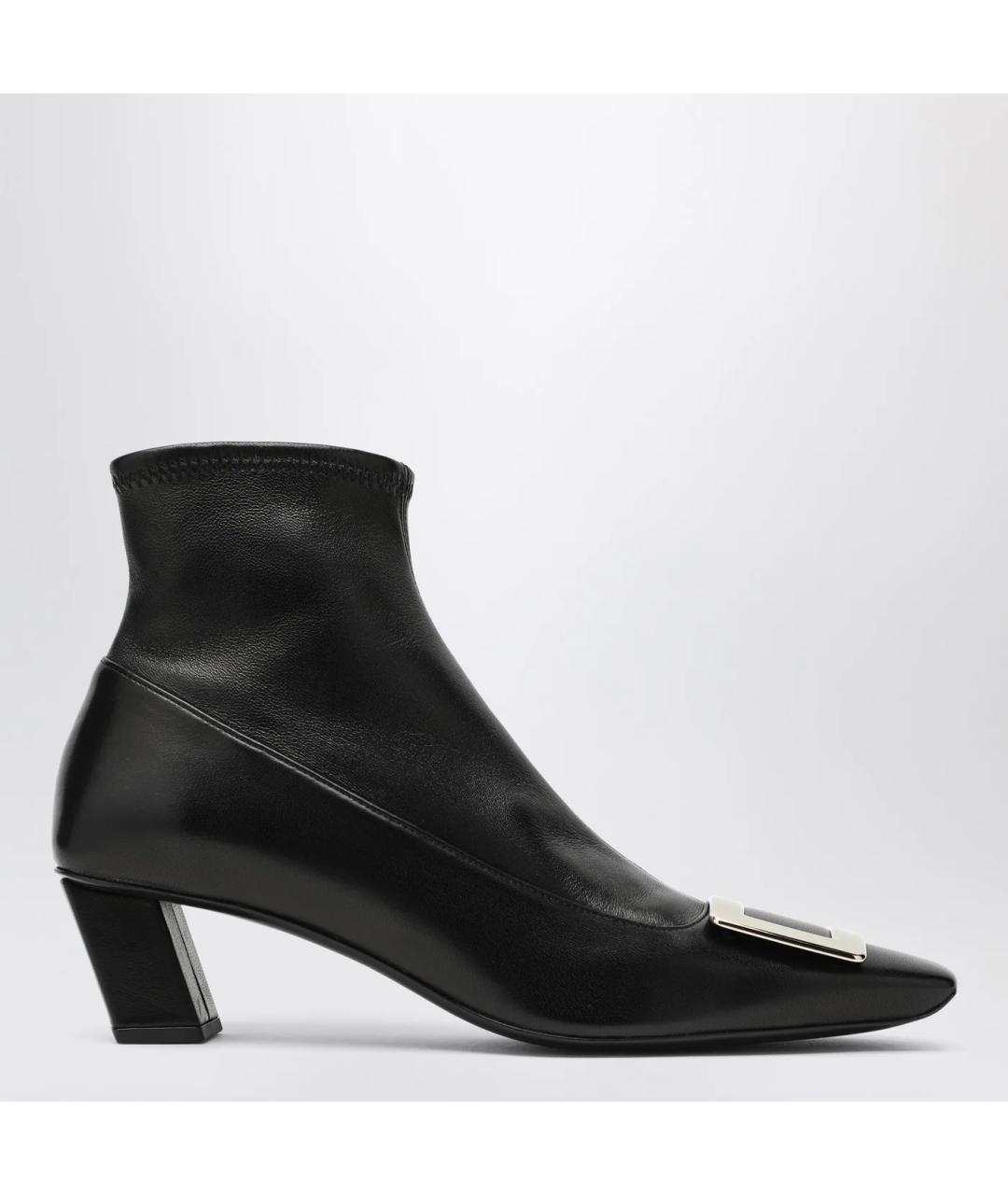ROGER VIVIER Черные кожаные ботильоны, фото 3