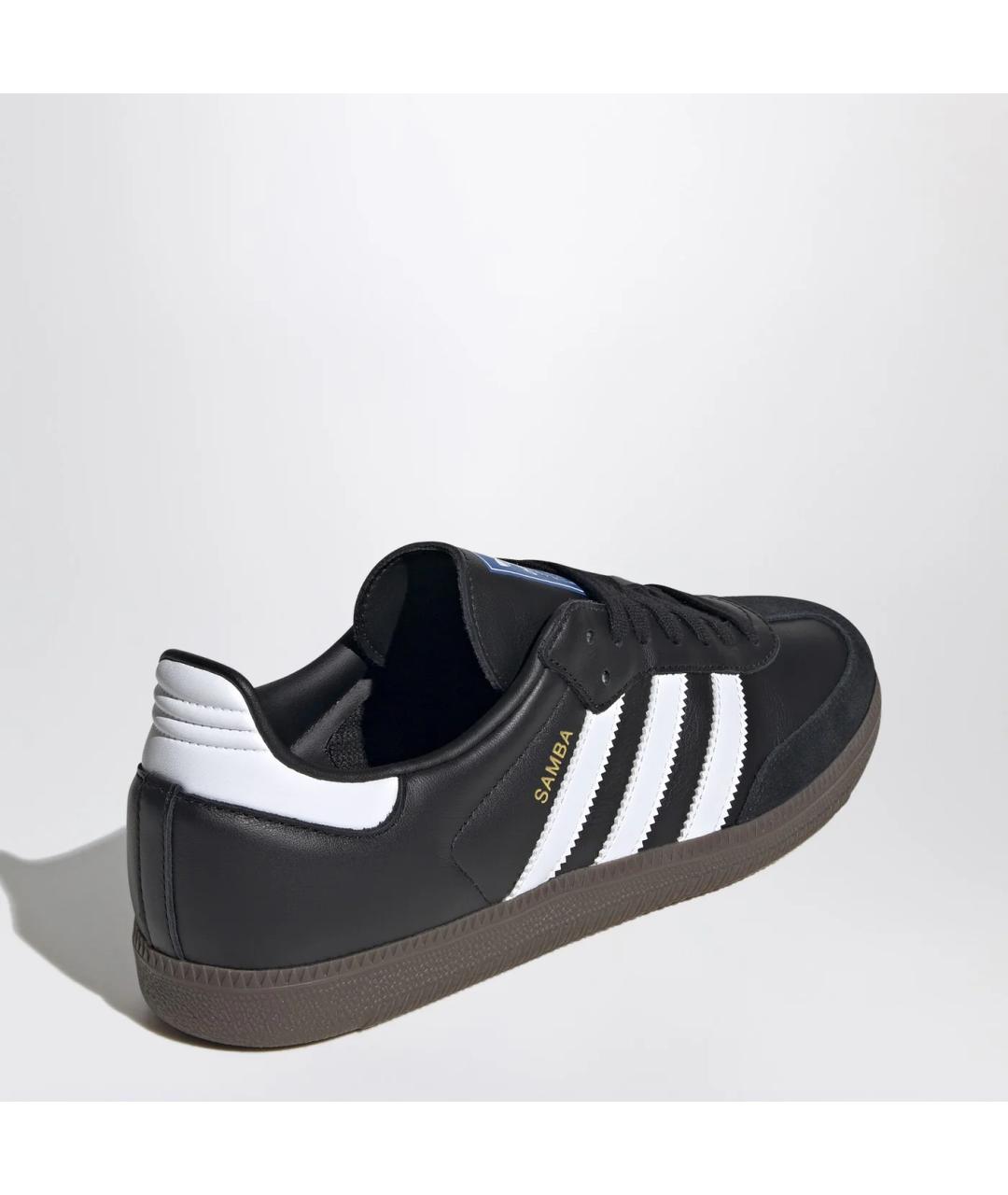 ADIDAS Черные кожаные низкие кроссовки / кеды, фото 2