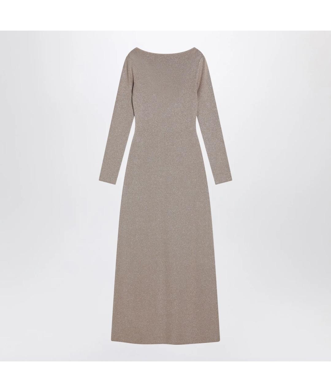 MAX MARA Бежевое вискозное повседневное платье, фото 3