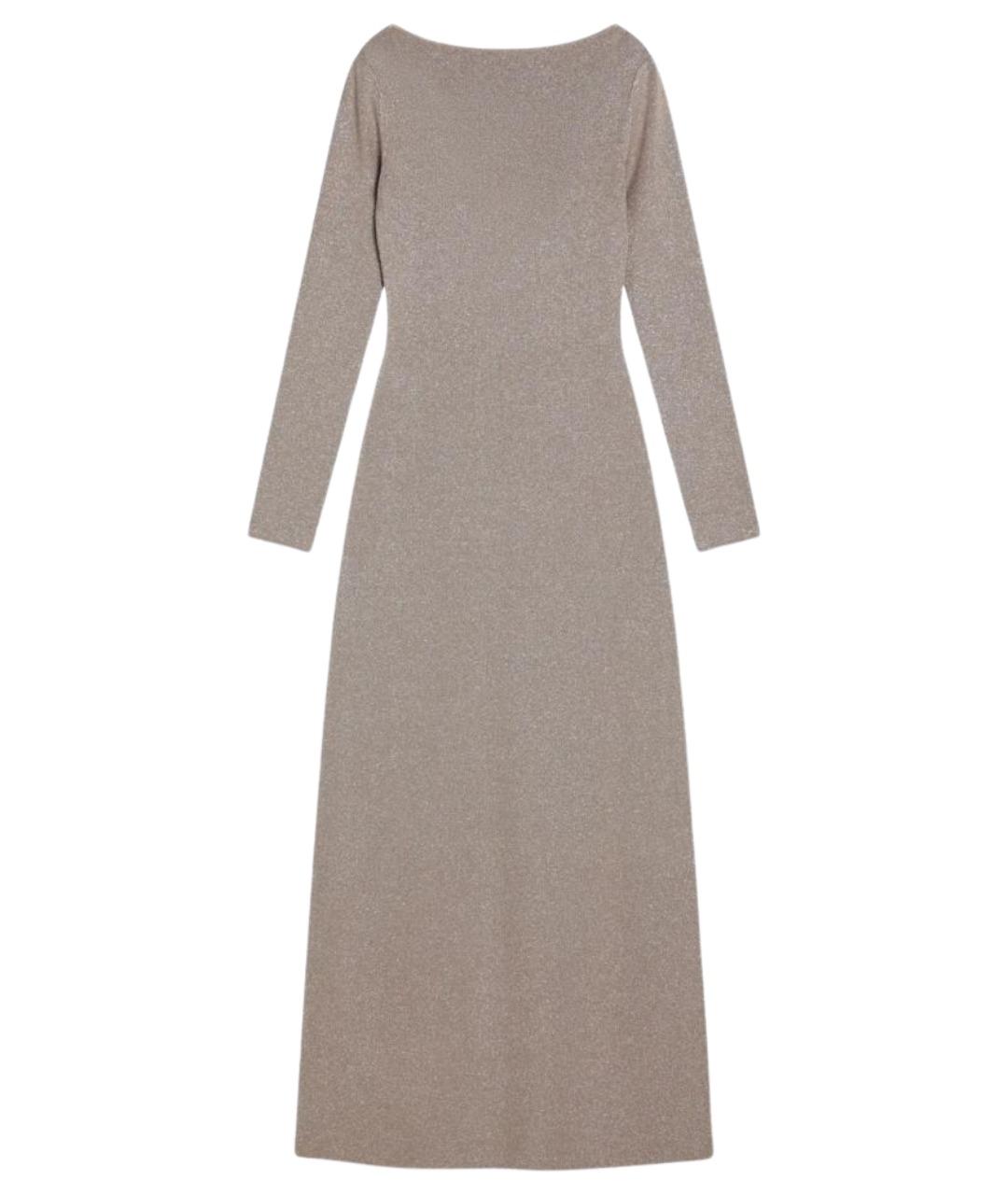 MAX MARA Бежевое вискозное повседневное платье, фото 1