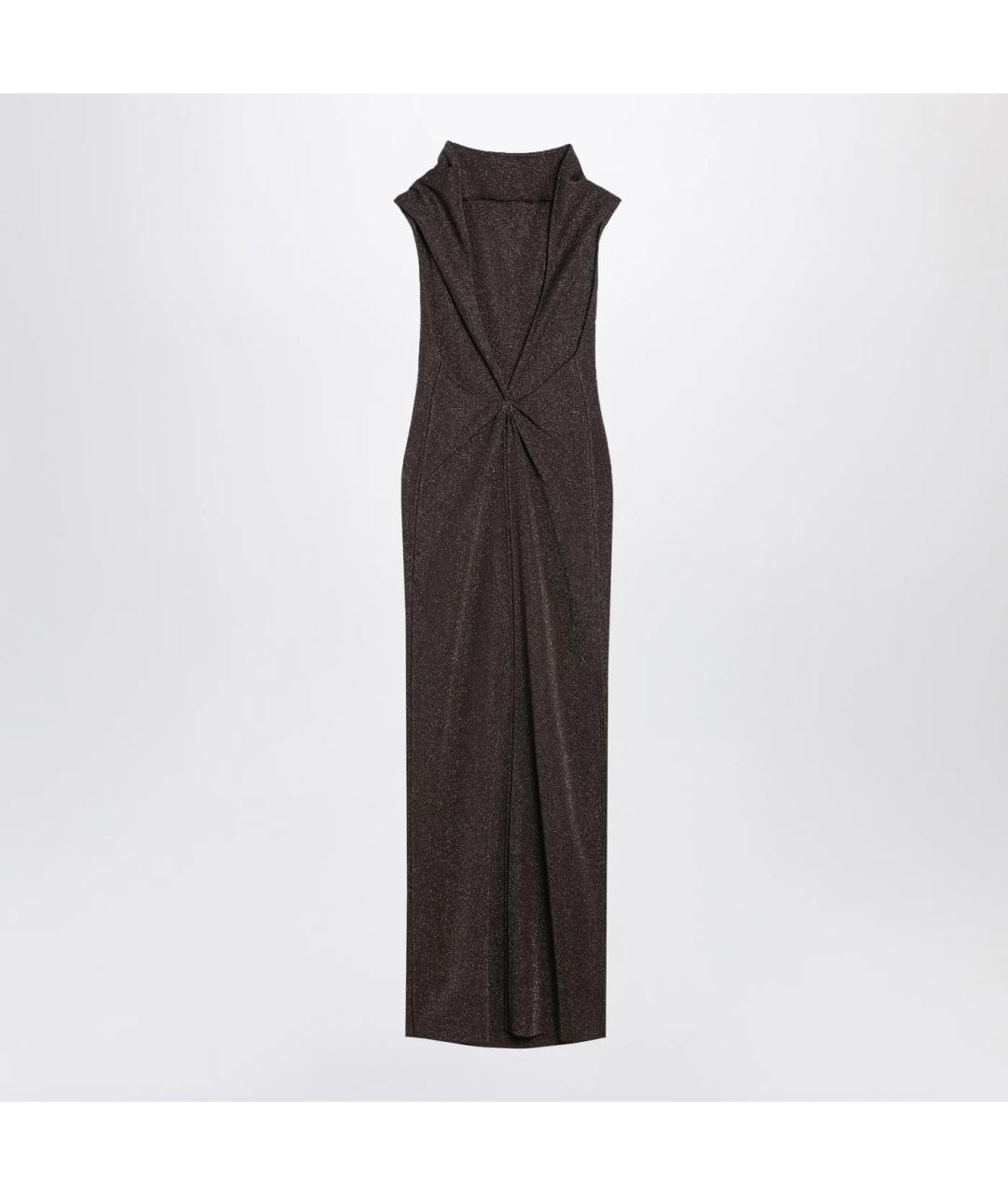 MAX MARA Коричневое вискозное платье, фото 2