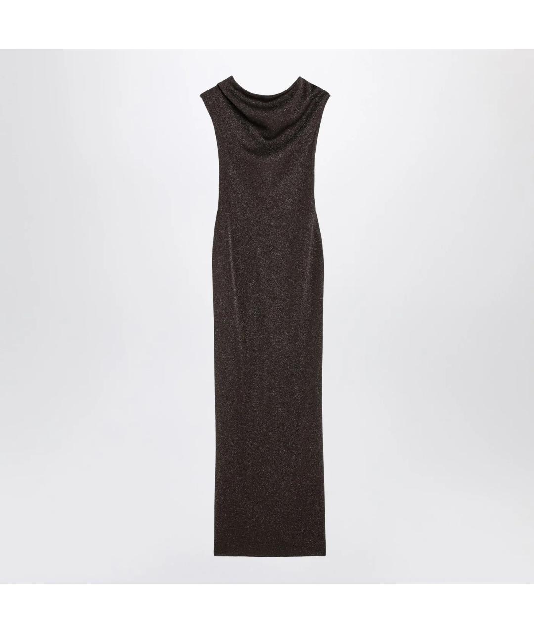 MAX MARA Коричневое вискозное платье, фото 3