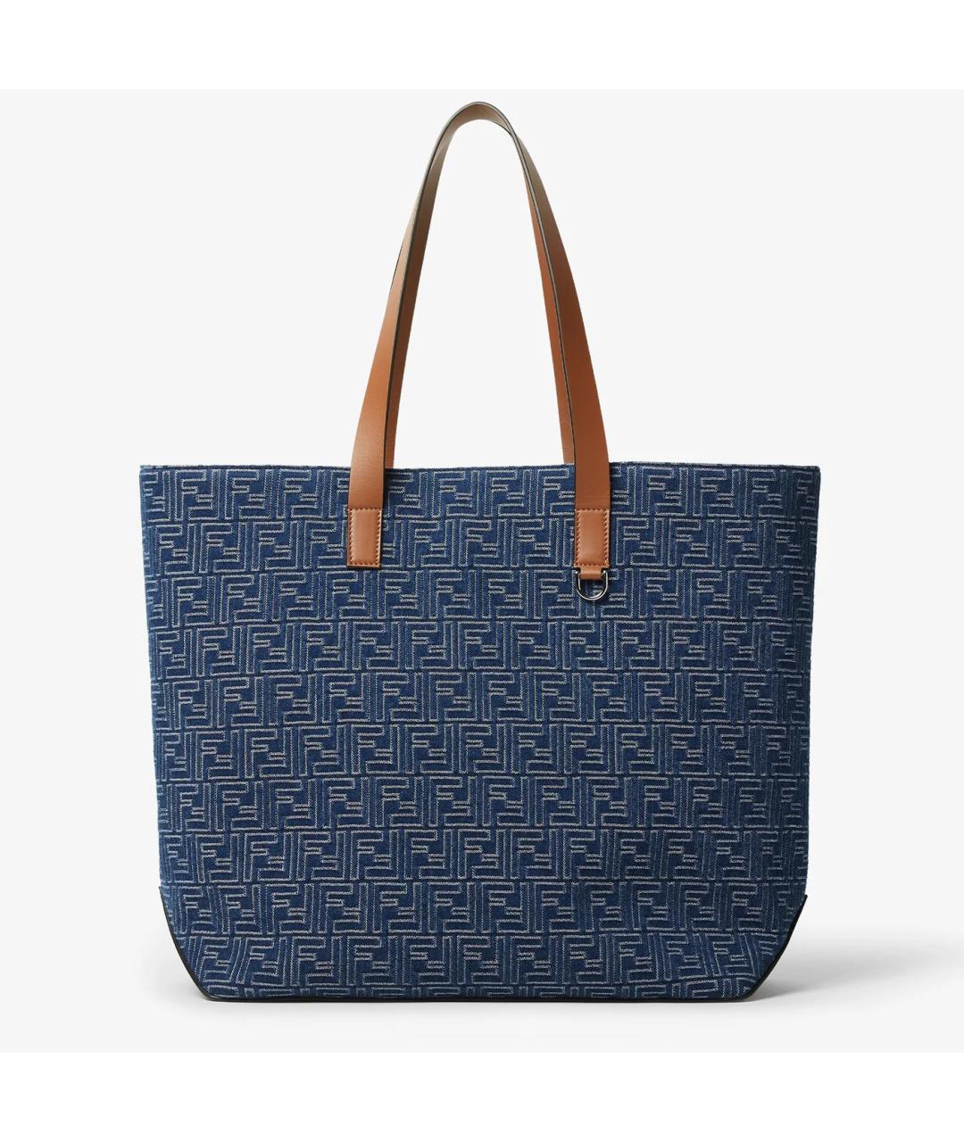 FENDI Синяя деним сумка тоут, фото 3