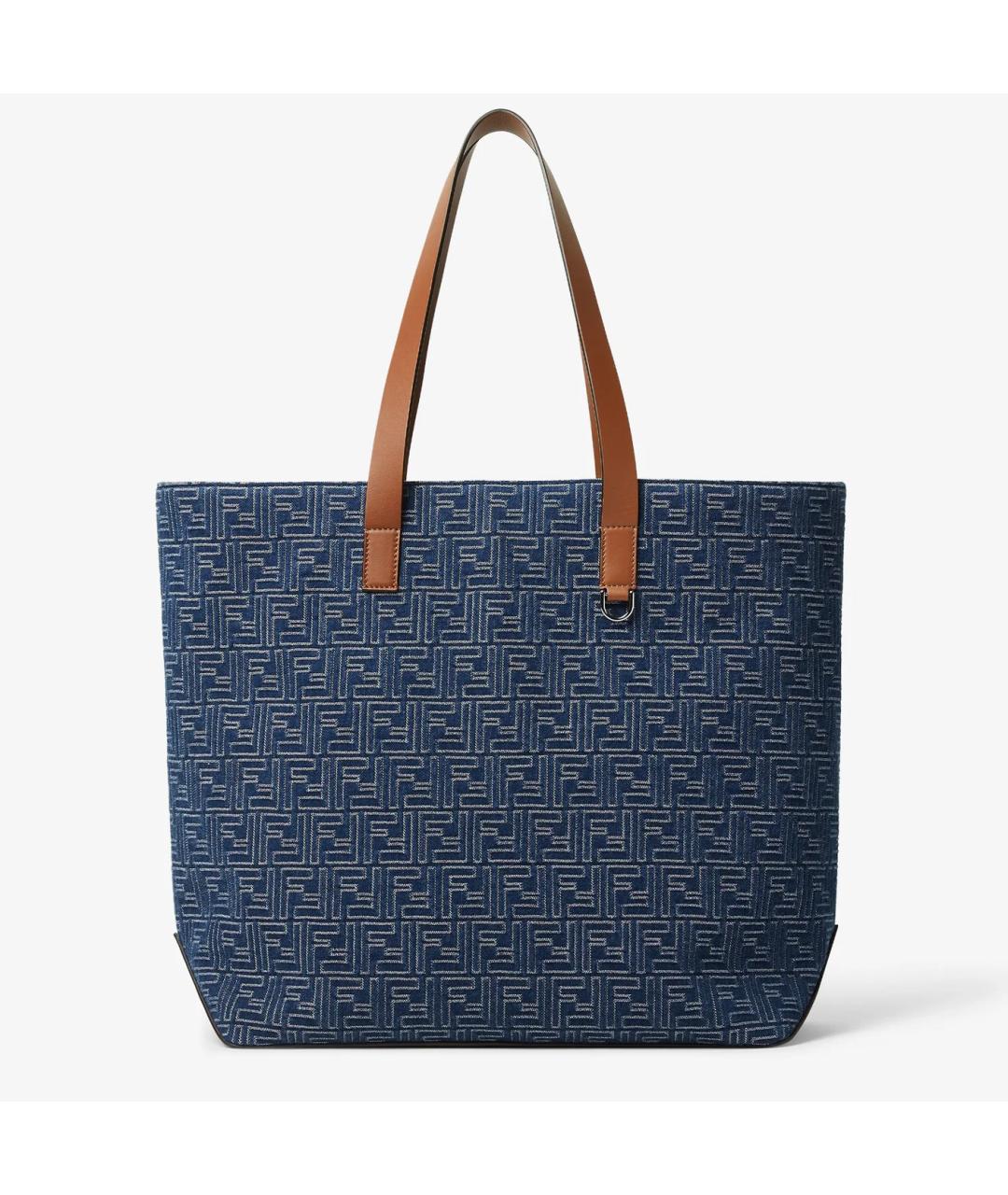 FENDI Синяя деним сумка тоут, фото 2