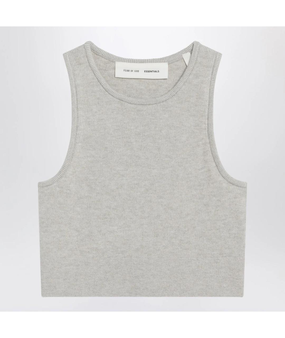 FEAR OF GOD ESSENTIALS Серая хлопковая майка, фото 3