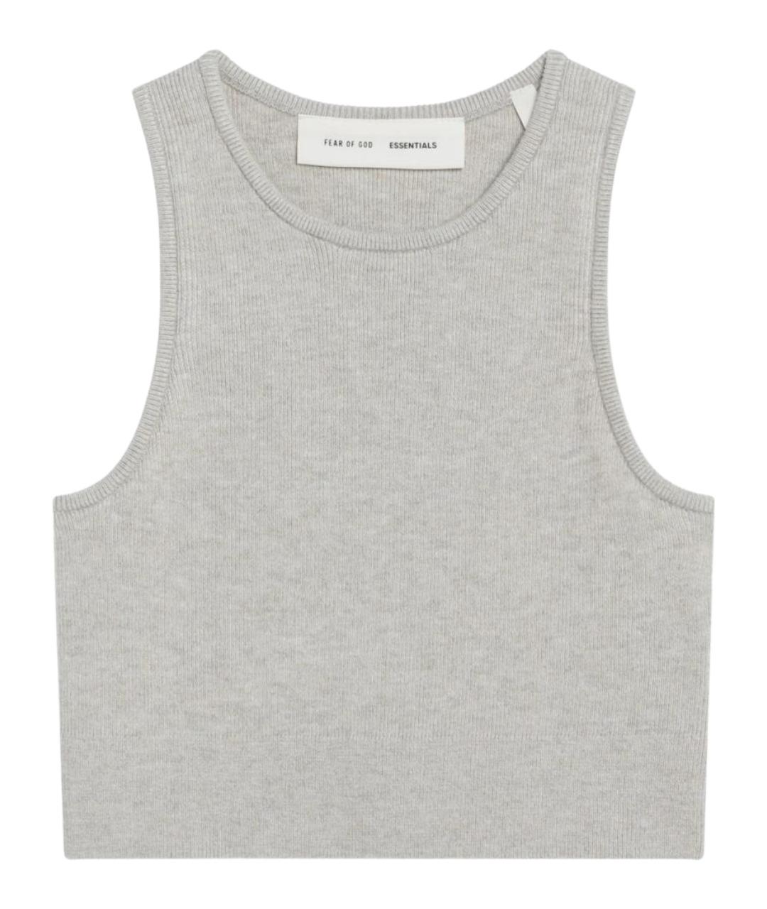 FEAR OF GOD ESSENTIALS Серая хлопковая майка, фото 1