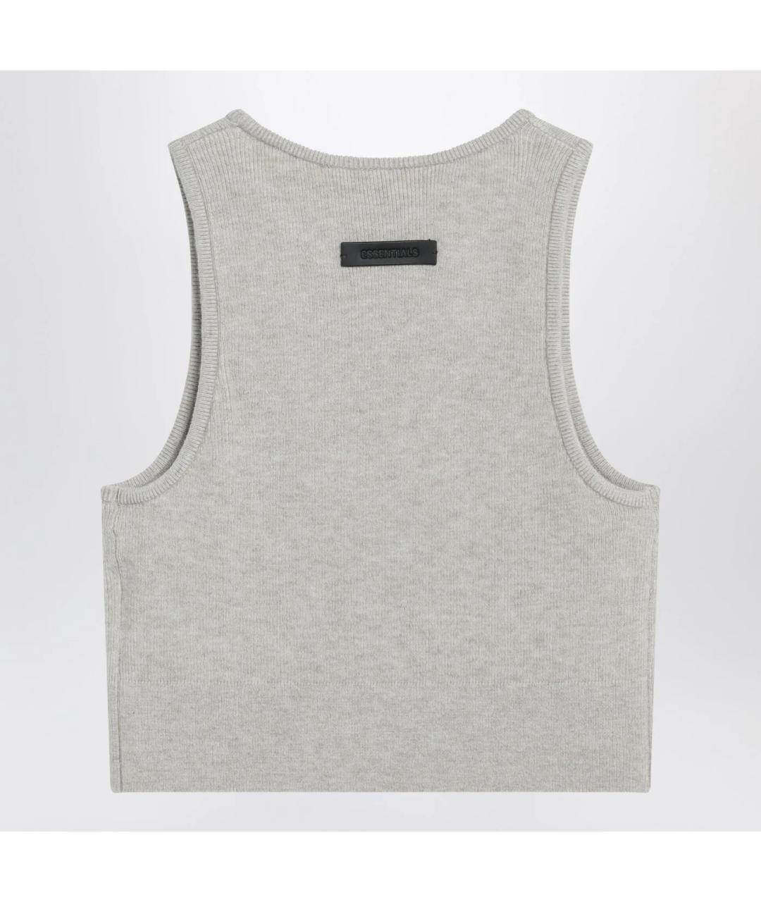 FEAR OF GOD ESSENTIALS Серая хлопковая майка, фото 2