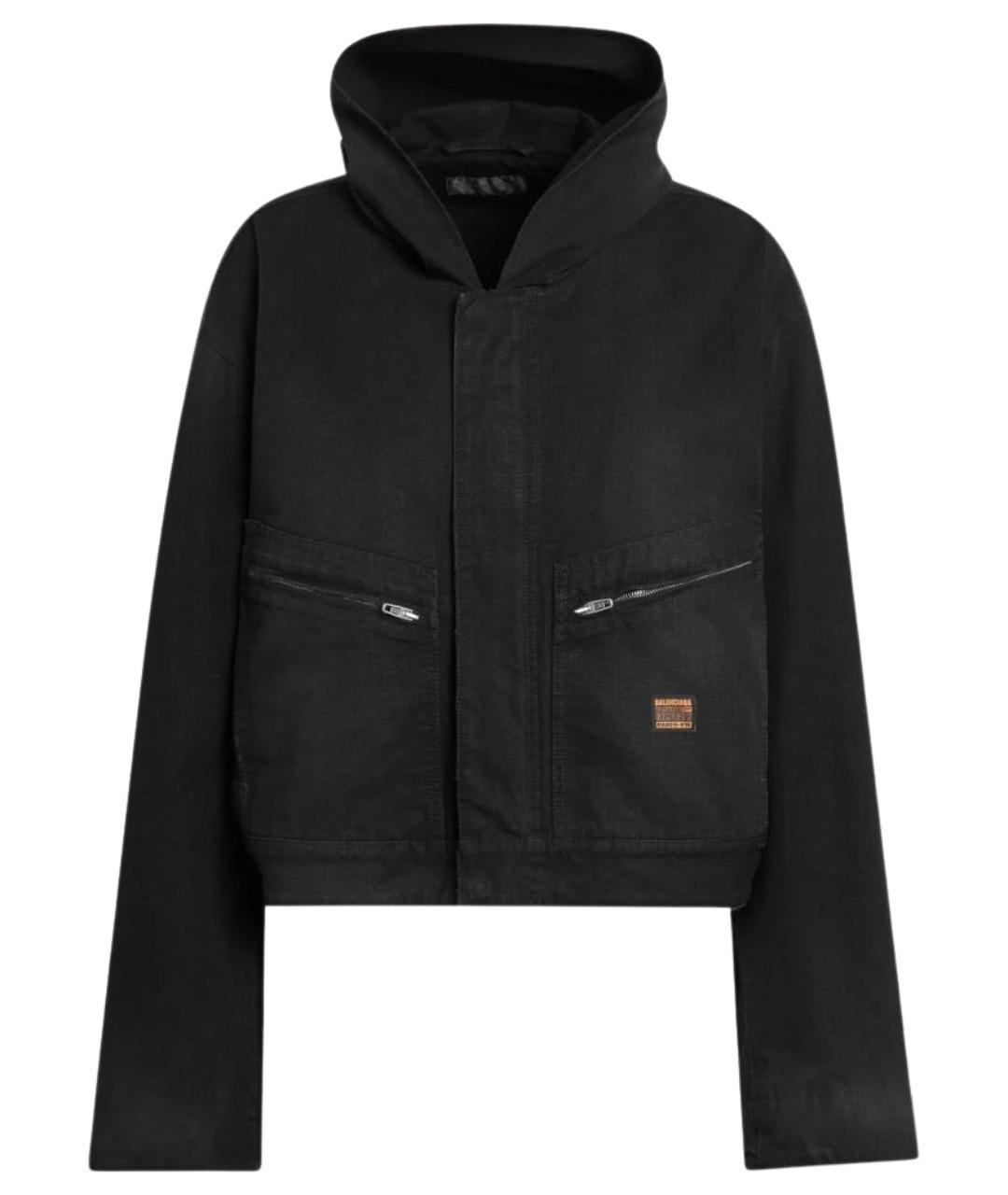 BALENCIAGA Черная хлопковая куртка, фото 1