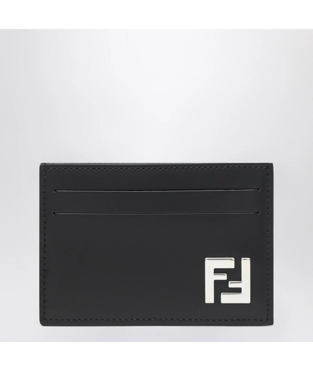 FENDI Черный кожаный кардхолдер, фото 3